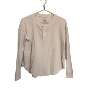MATE the Label Cream Henley Top